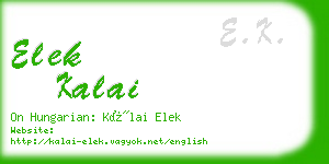 elek kalai business card